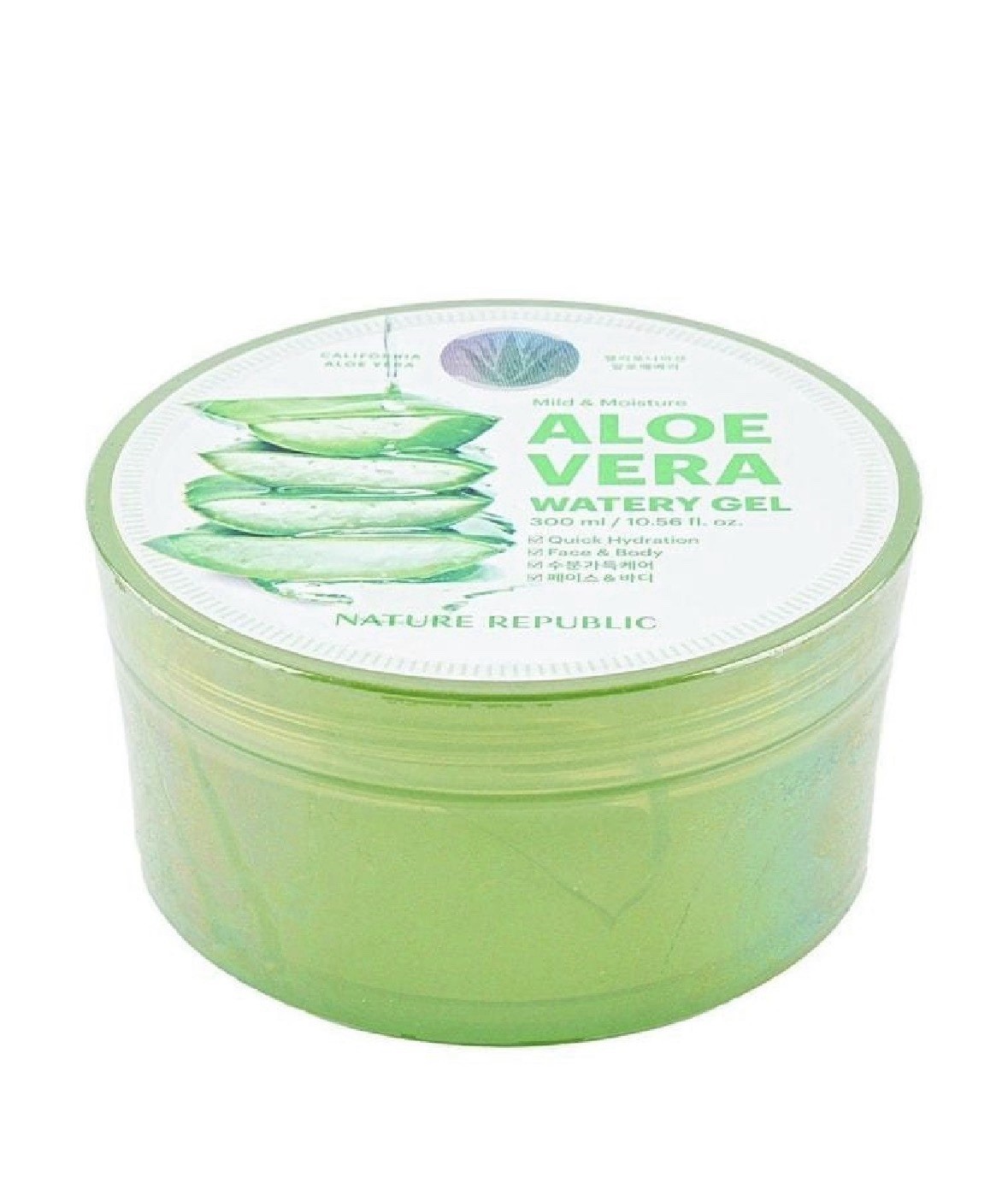 NATURE REPUBLIC Mild & Moisture Aloe Vera Gel Moisturizer 300ml Vegan 12M