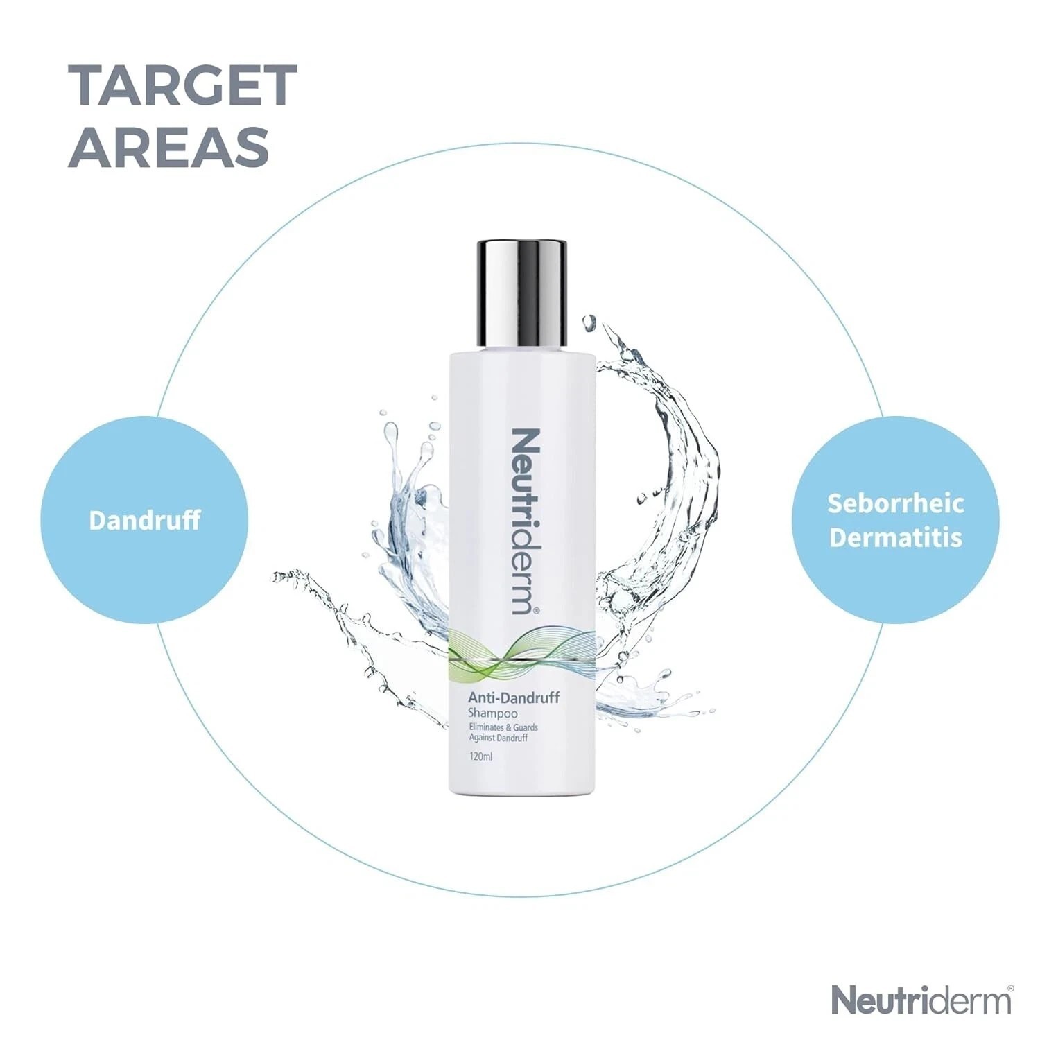 Neutriderm Anti Dandruff Shampoo Controls Flaking, Itching, Scaling & Redness
