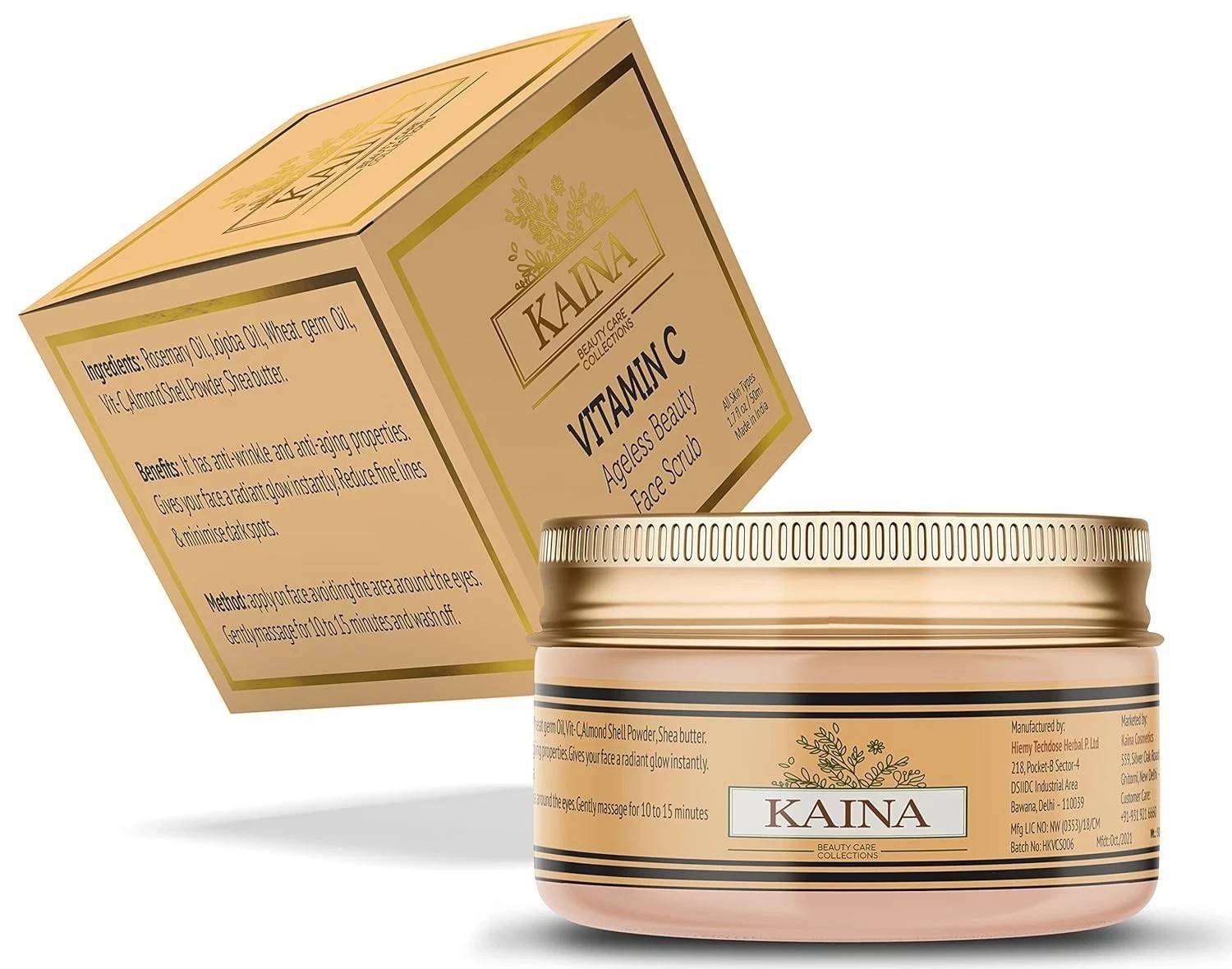 Kaina Vitamin C Ageless Beauty Face Scrub For All Hair Types 50g