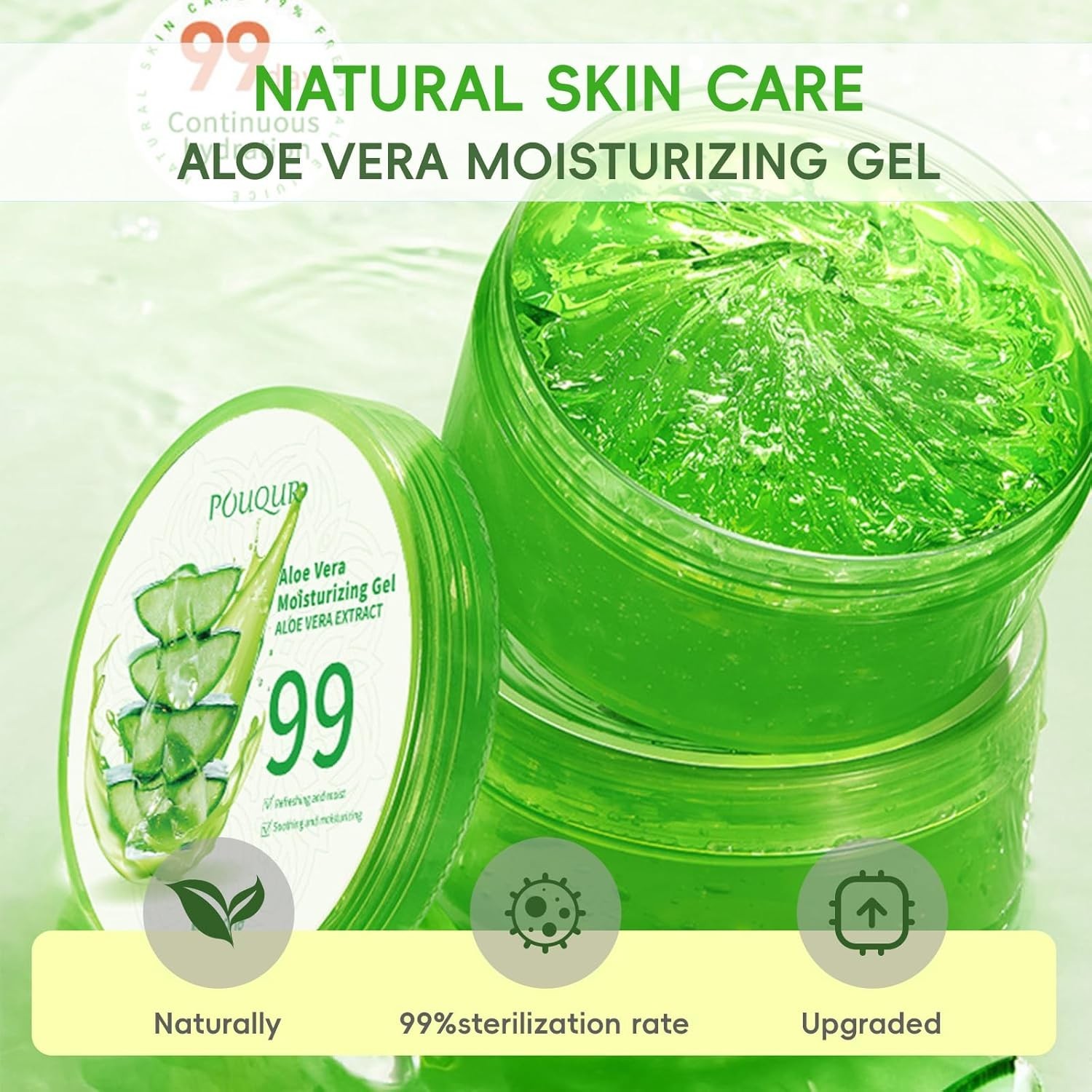 Aloe Vera Gel (THICK) 100% Pure Organic Soothing Moisturizing Skin Lotion