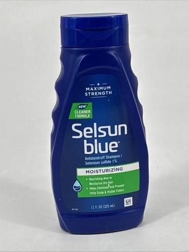 Selsun Blue Moisturizing with Aloe Dandruff Shampoo, 11 Fl Oz, Pack of 1