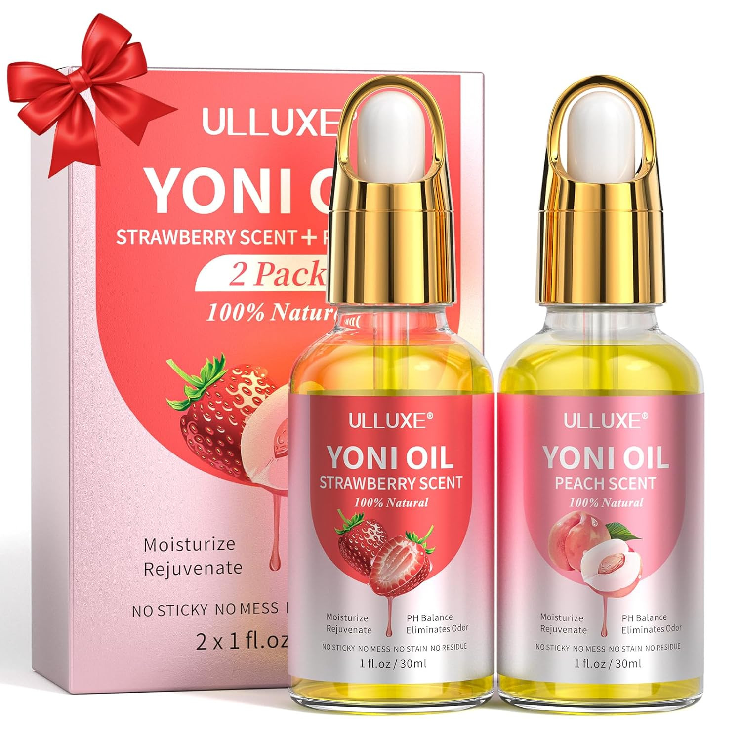 Feminine Body Oil Set Peach Strawberry Moisturizing External Use