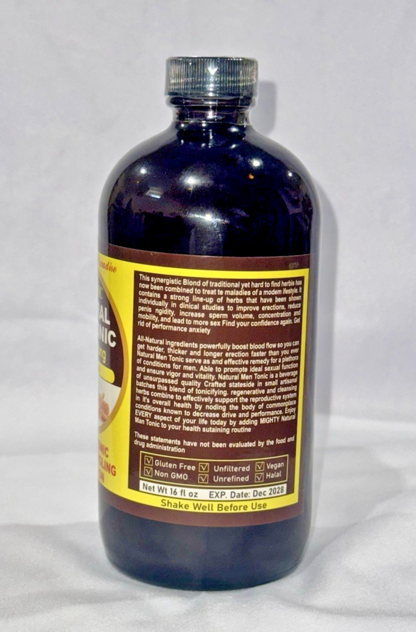 Organic Natural Men Tonic Extra Strong 16 oz. – Natural Herbal Formula