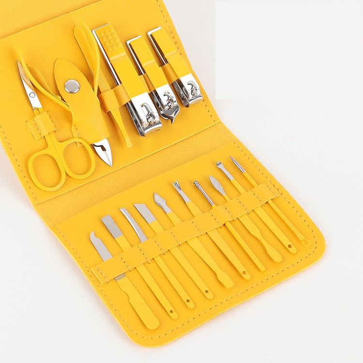 16 Pcs Stainless Steel Nail Clippers Set Manicure Kit Ingrown Toenail Clipper US