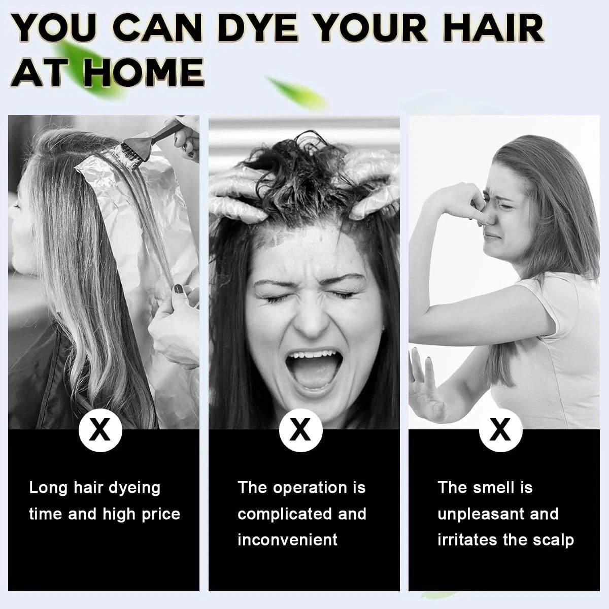 Hair Dye Shampoo 3 in 1 Hair Shampoo Instant Hair Dye Herbal Ingredients Gift US