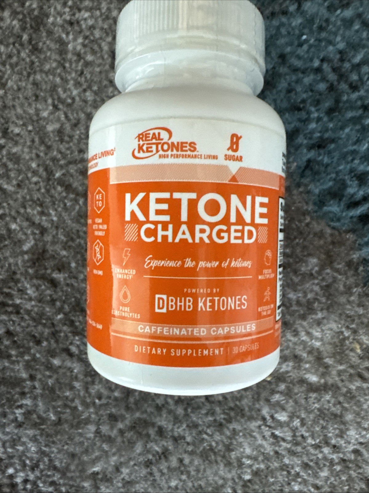 Ketone Charged High Performance Caffeinated Capsules Zero Sugar – 30 Count 12/26