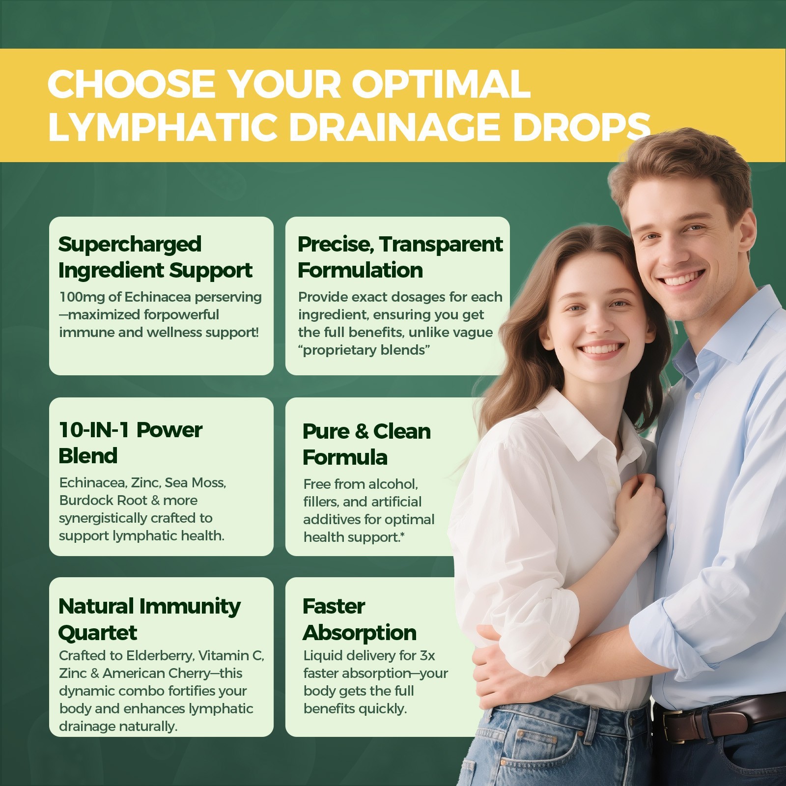 Lymphatic Drainage Liquid Drop Herbal Extracts – Reduce Swelling Detox Cleanse