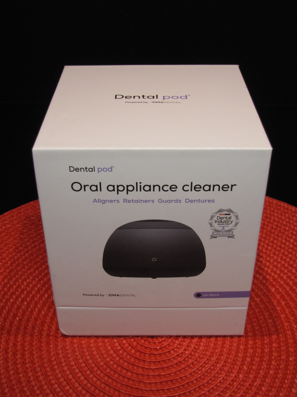 ZIMA DENTAL POD ORAL APPLIANCE CLEANER JET BLACK SEALED BRAND NEW !!