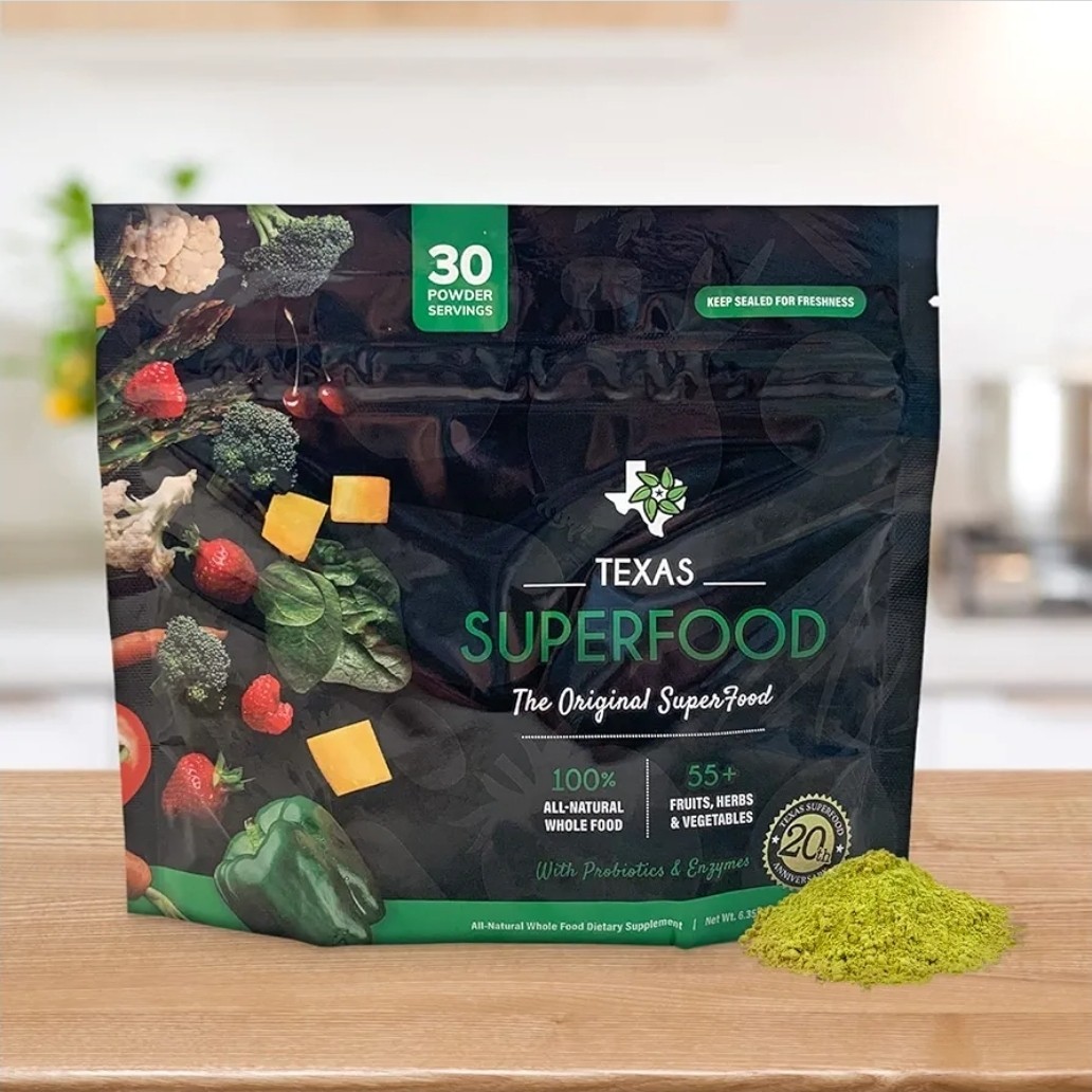Exp08/2027 Texas SuperFood – Original Superfood (30) Powder Servings