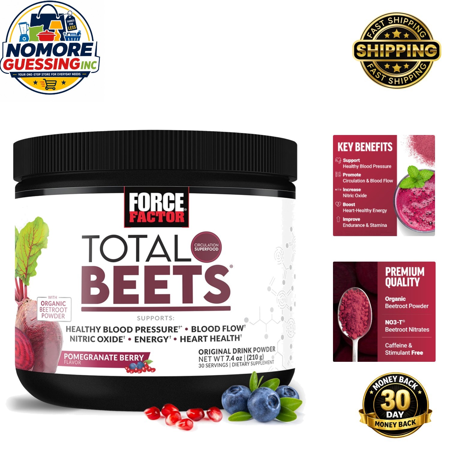 Pomegranate Berry Power: Total Beets Superfood Powder for Enhanced Circulation
