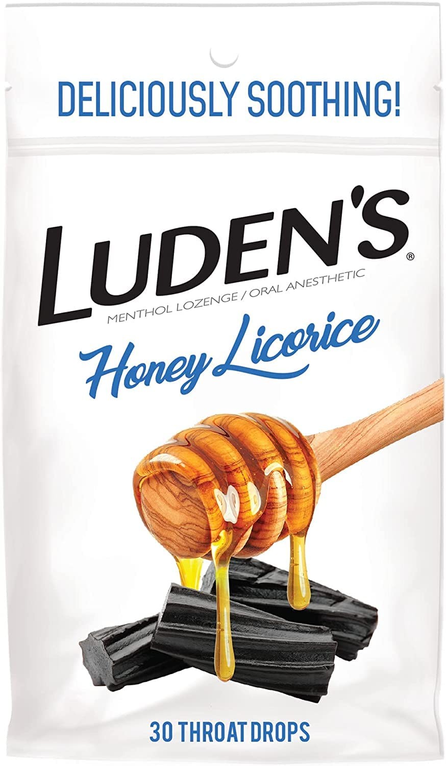 Luden’s. Honey Licorice Throat Drops – 30 Count Bag… 30 (Pack of 1)