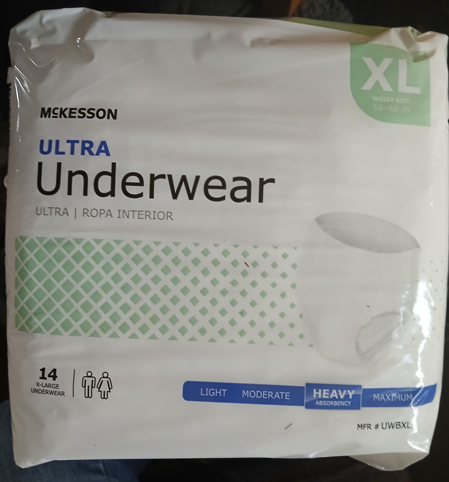 McKesson UWBXL Unisex Adult’s Disposable Underwear, Size XL – White