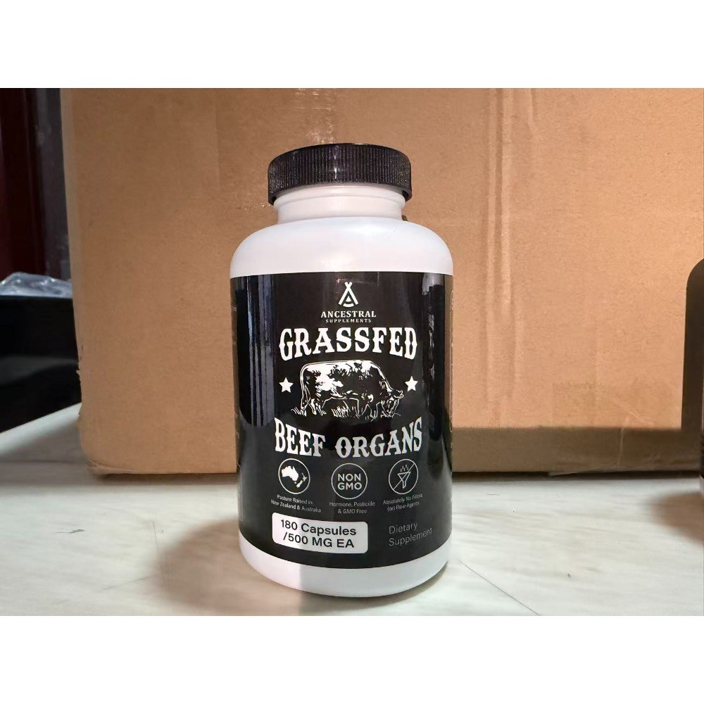 180 Capsules Ancestral Supplements Grass Fed Beef Organ Supplement – Non-GMO 1PC