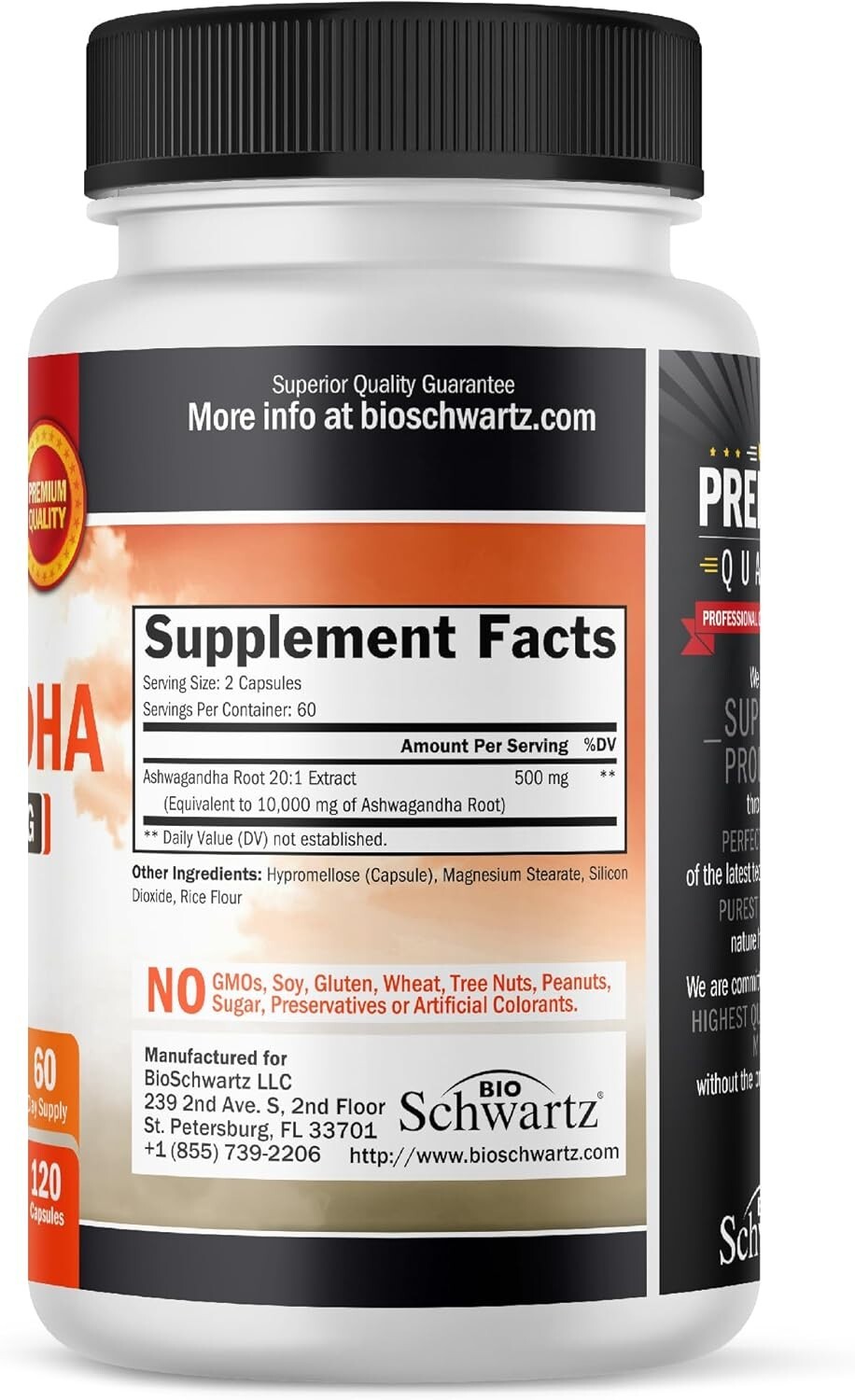 Ashwagandha Supplements Extra Strength Ashwagandha Capsules with 500mg, 120 ct