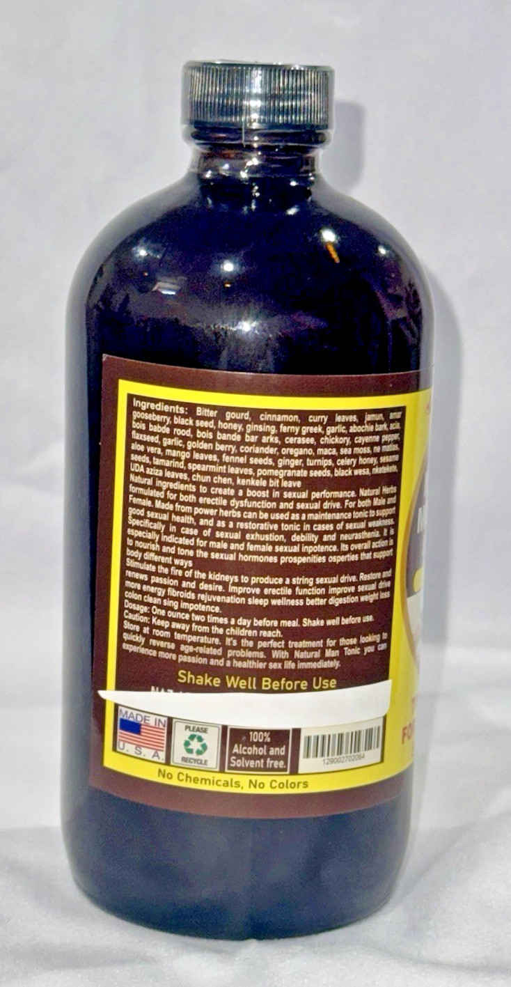 Organic Natural Men Tonic Extra Strong 16 oz. – Natural Herbal Formula