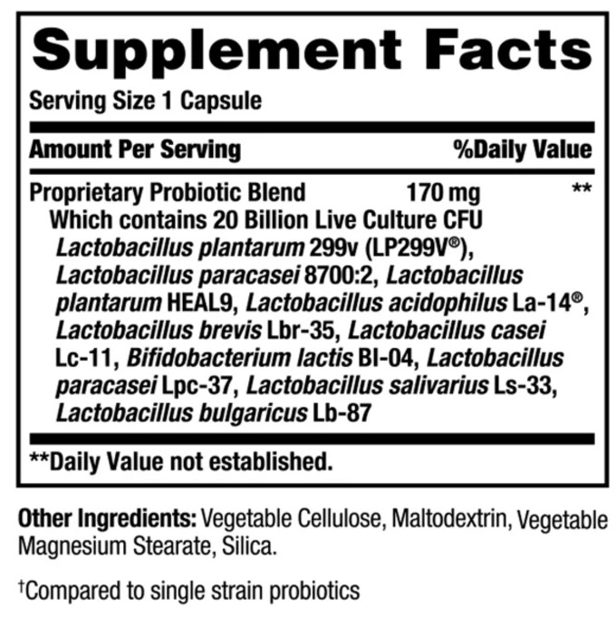 Nature’s Bounty Ultra Strength Probiotic 10 Capsules 70 Ct Digestive Support