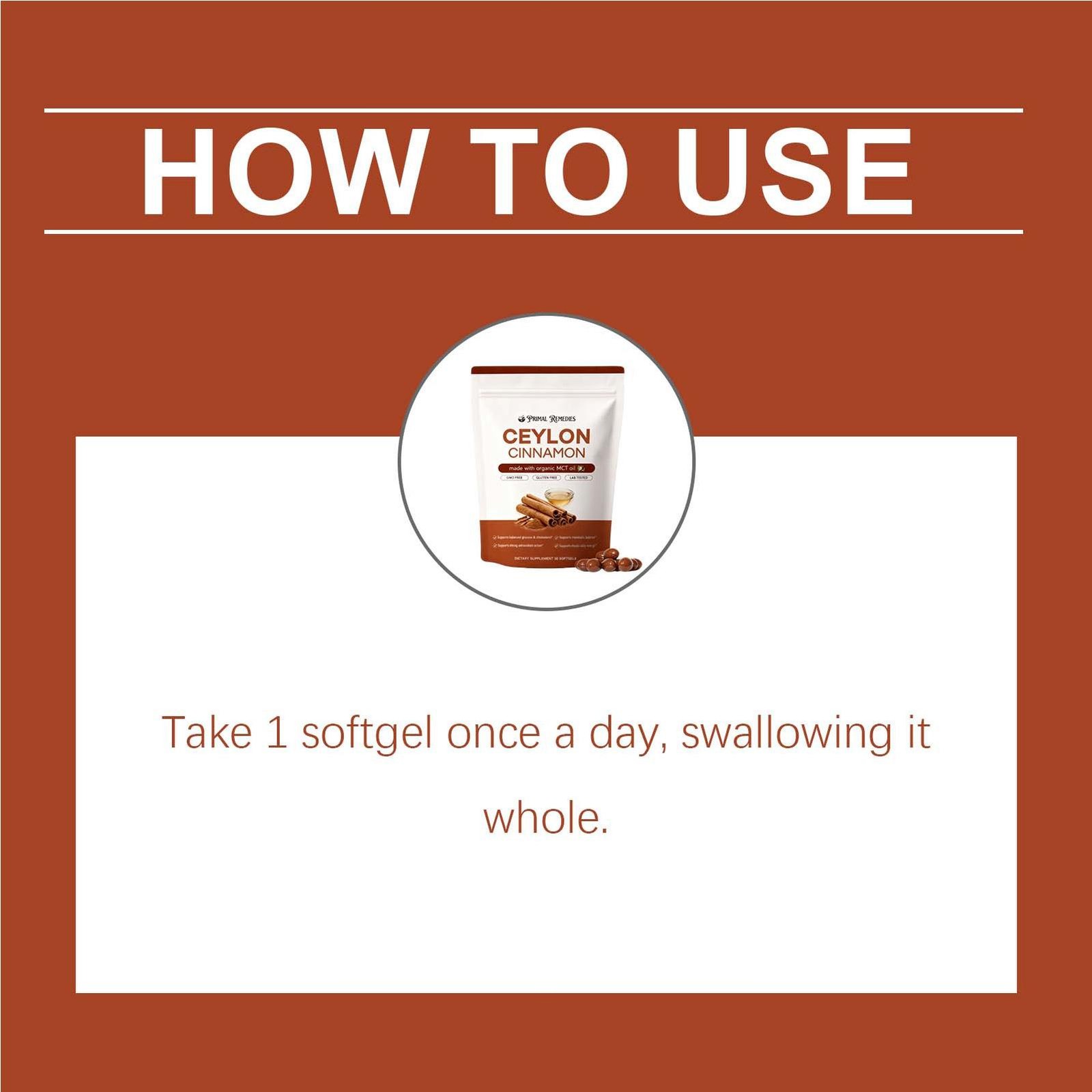 Ceylon Cinnamon Softgels, Ceylon Cinnamon Soft Gels 7200Mg Equivalent with Mct