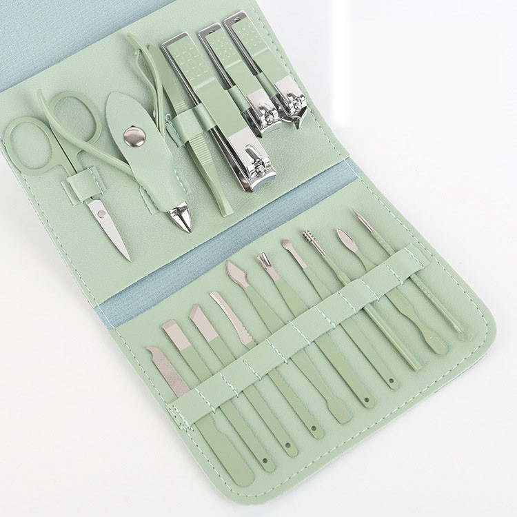 16 Pcs Stainless Steel Nail Clippers Set Manicure Kit Ingrown Toenail Clipper US
