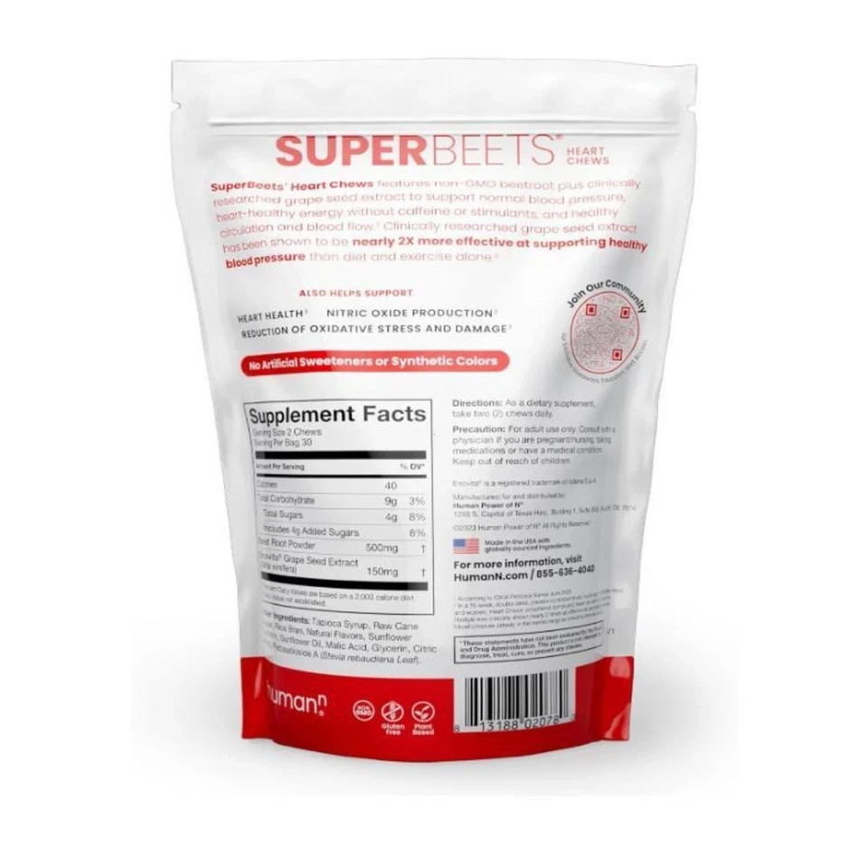 SuperBeets Heart Chews 2-Pack – Antioxidant Support