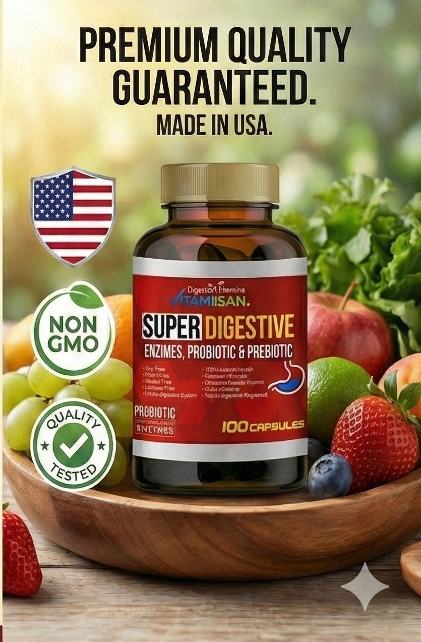 Enhanced Super Digestive Enzymes 100 Caps probiotic & prebiotic