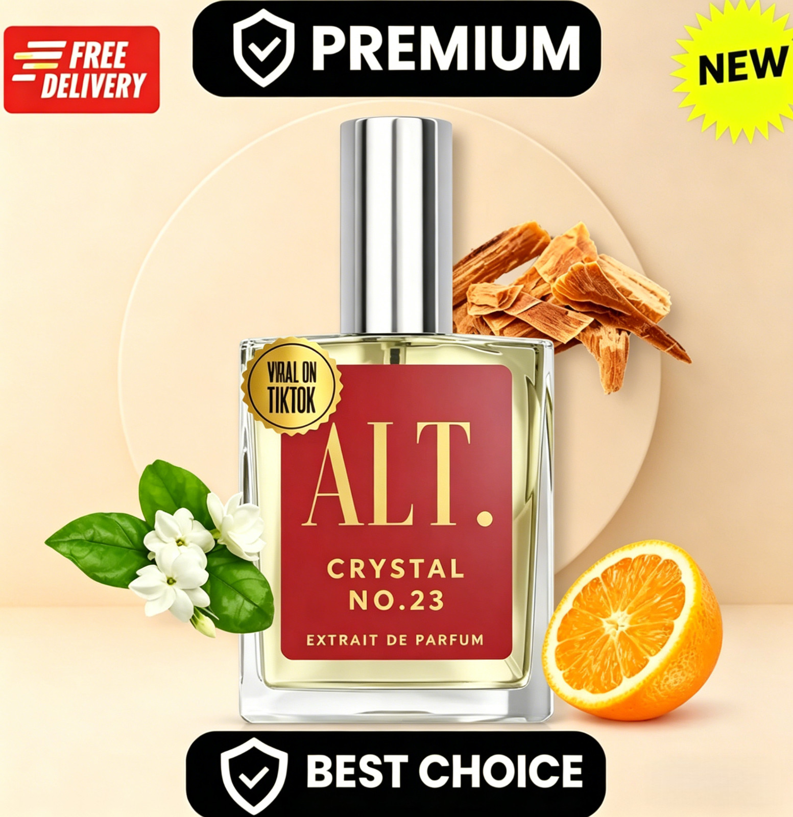ALT. FRAGRANCES Crystal No. 23 Extrait de Parfum 60ml/2.0oz Unisex Spray New BoX