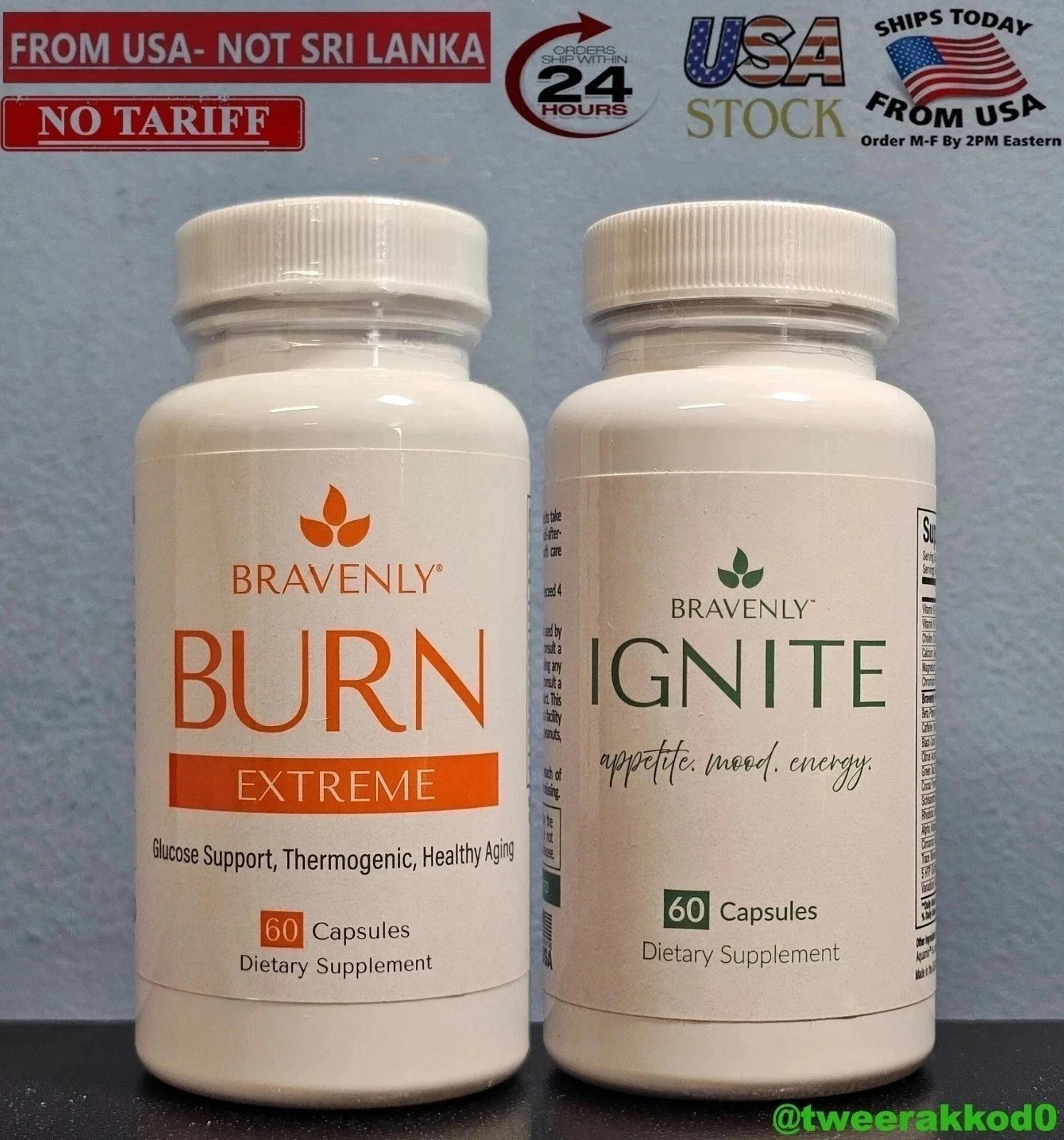 NEW Bravenly Global BURN EXTREME+ IGNITE 120 Capsules – New IN BOX❗️US Seller❗️