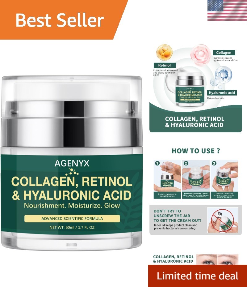 Particle Face Cream For Men 6 In 1 Anti Aging Cream Fights Eye Bags Dark Spots