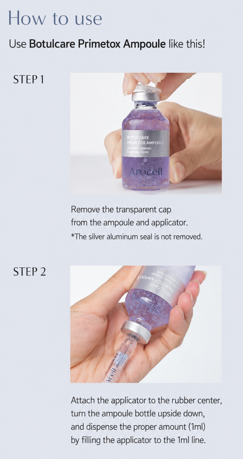 Arocell Botulcare Primetox Ampoule Set + 2 Botul Mask Free