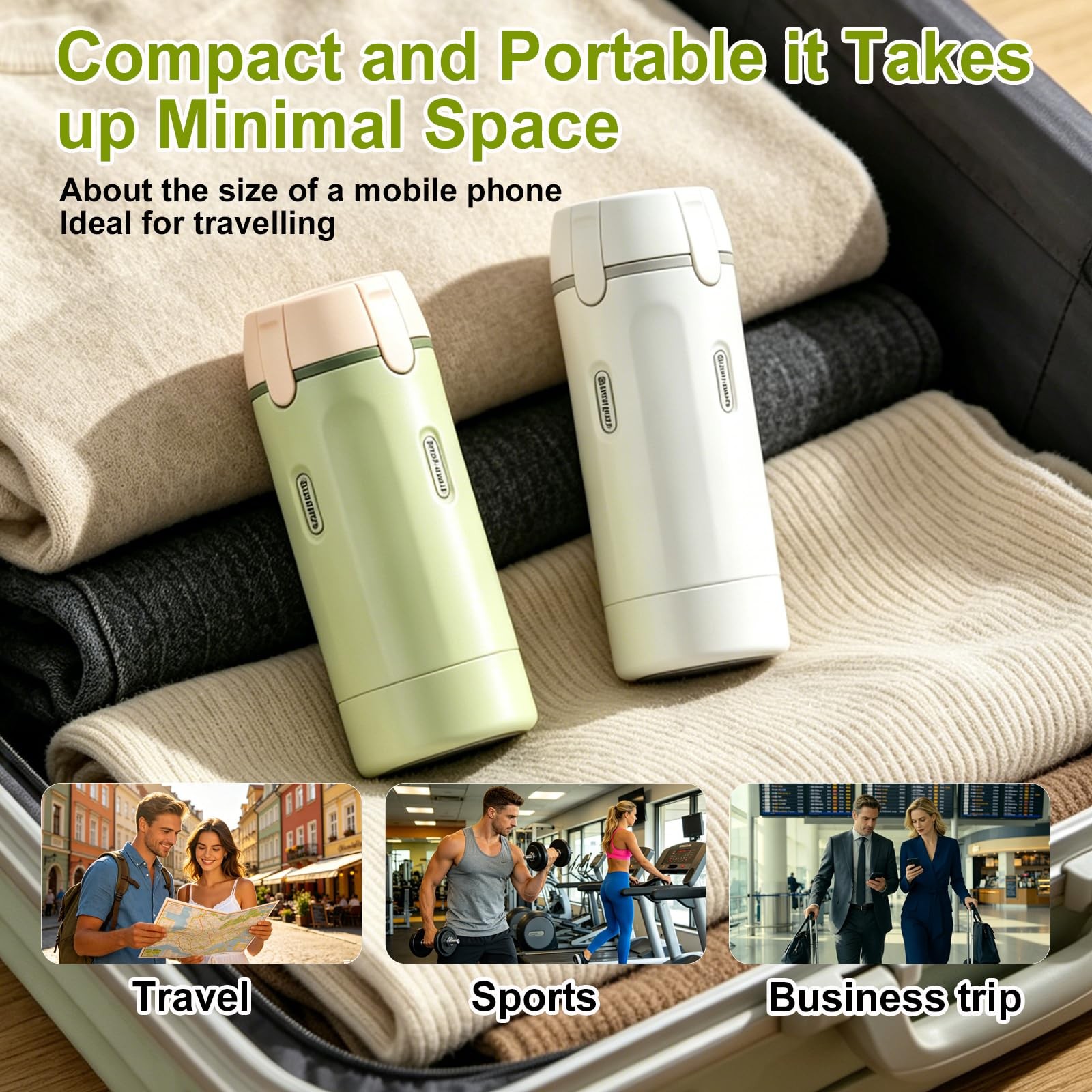 ZXAPJJD 4 in 1 Travel Dispenser Bottle, Leakproof 30 milliliters, white