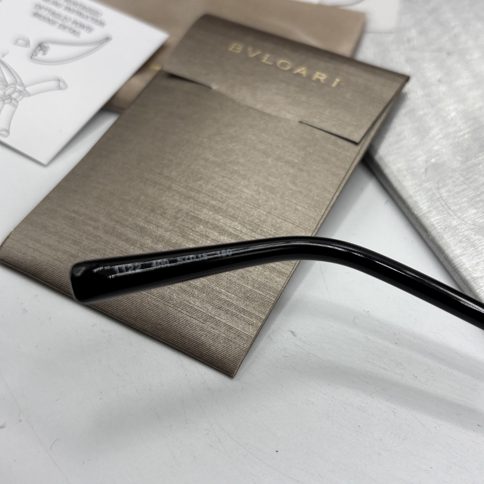 Bvlgari Eyeglasses Matte Silver OBV 1122 Made In Italy Mens Box NEW! 57[]18