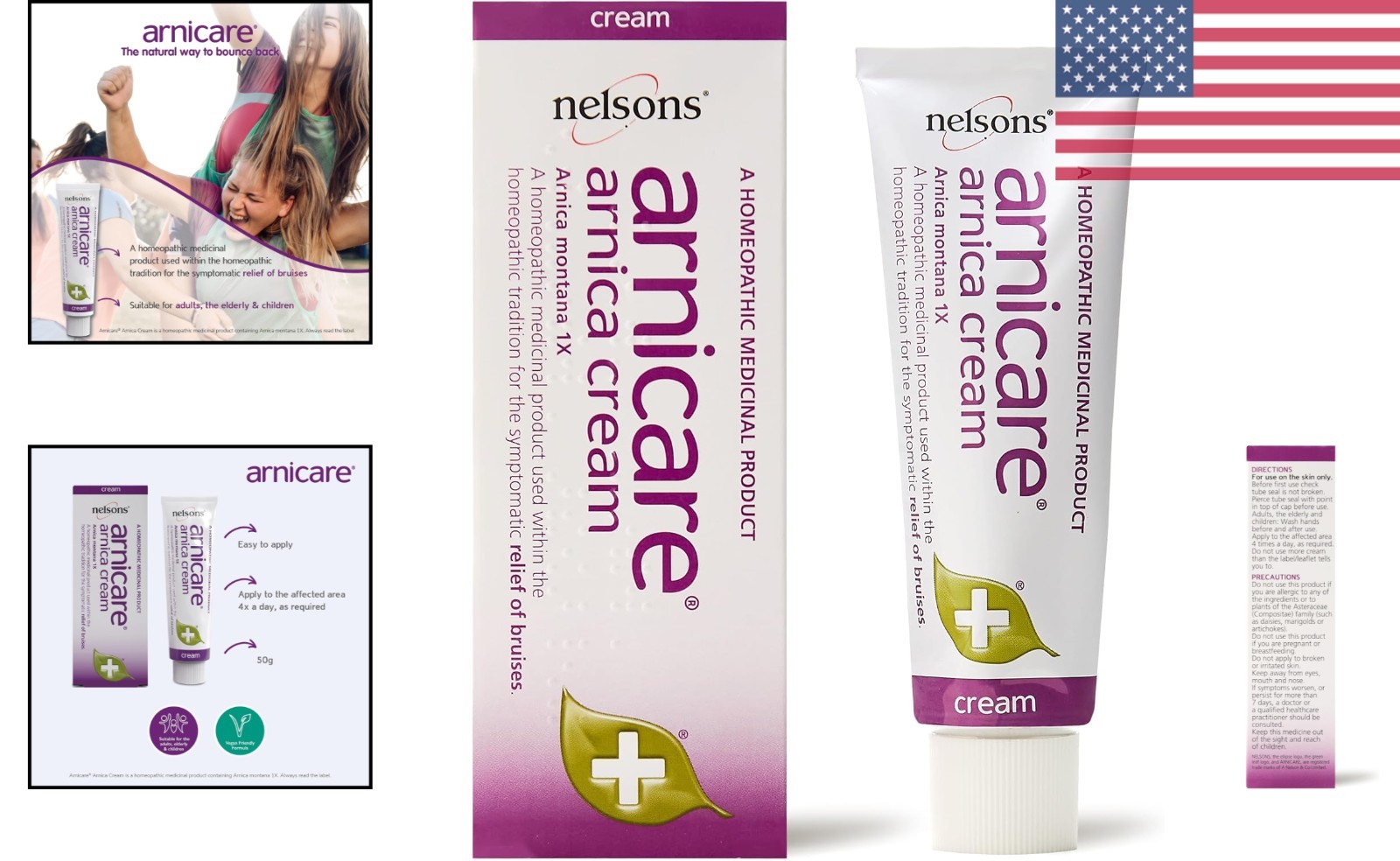 Nelsons Arnicare 50g Unscented Arnica Cream – Natural Bruise Relief for All Ages