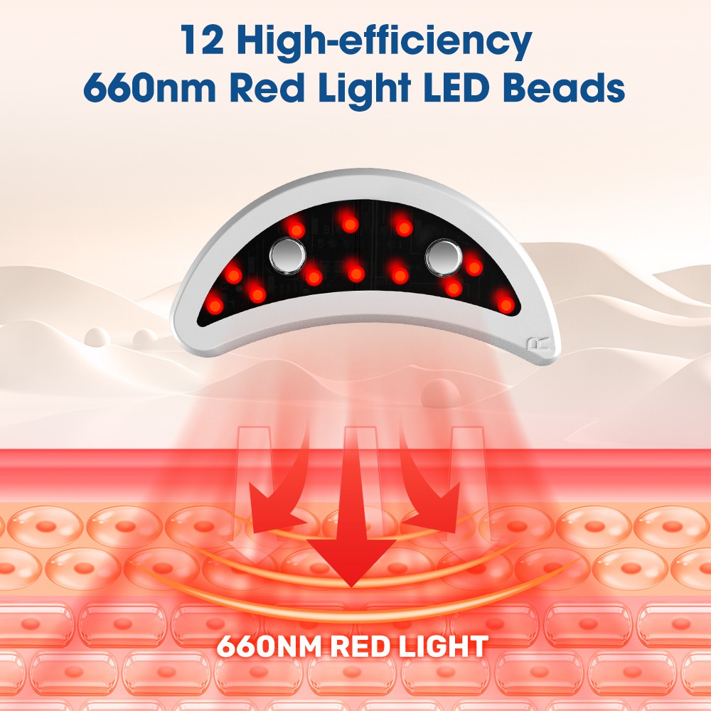 Red Light Under Eye Therapy Massager Microcurrent Eye Care Dark Circles Removal