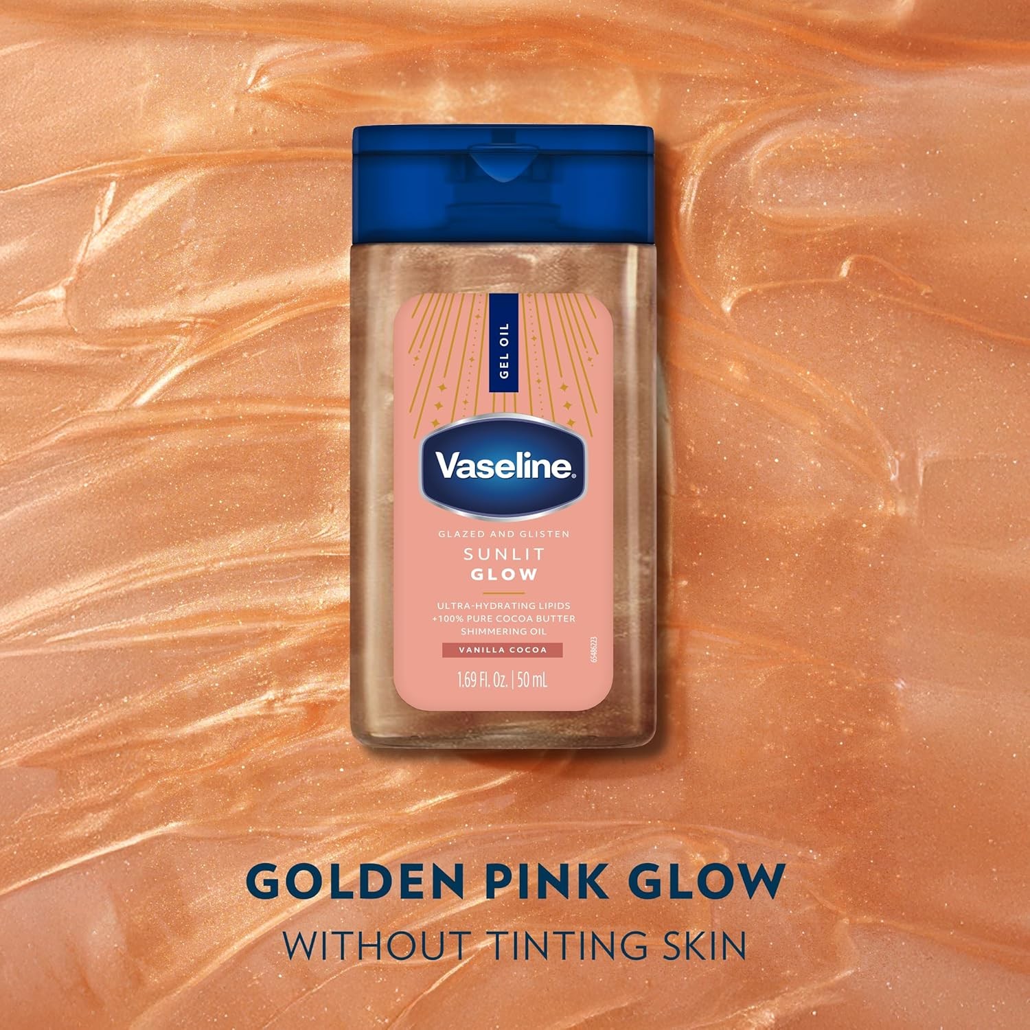 Vaseline Glazed & Glisten Sunlit Glow Body Gel Oil 3 Pack 1.69 oz