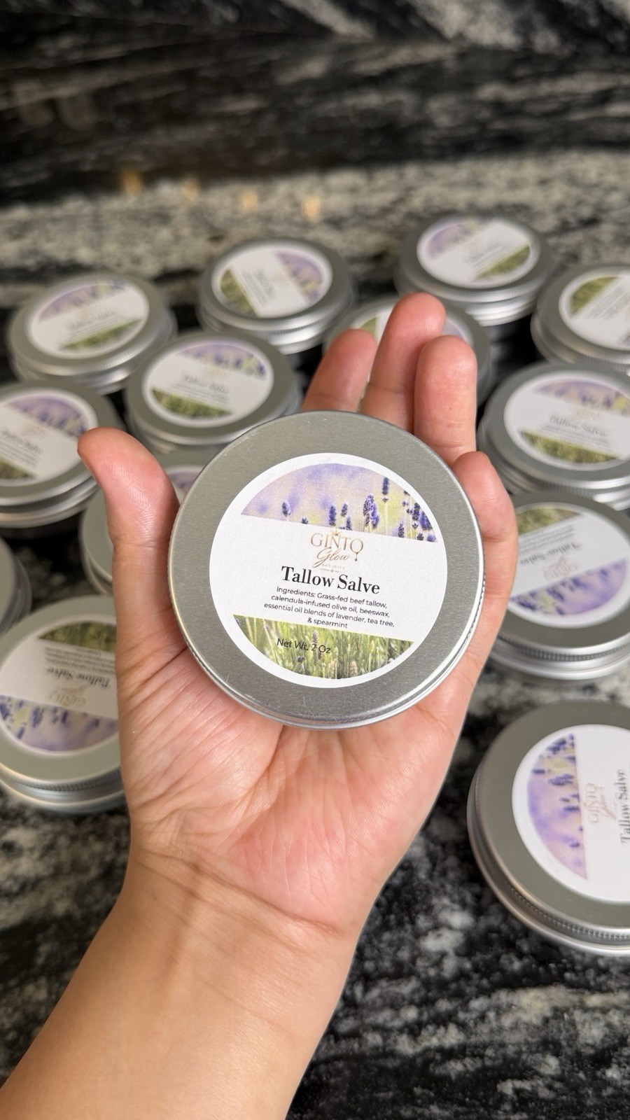 Tallow Salve Skin Balm Healing Moisturizer, 100% Grass Fed, Essential Oil Blends