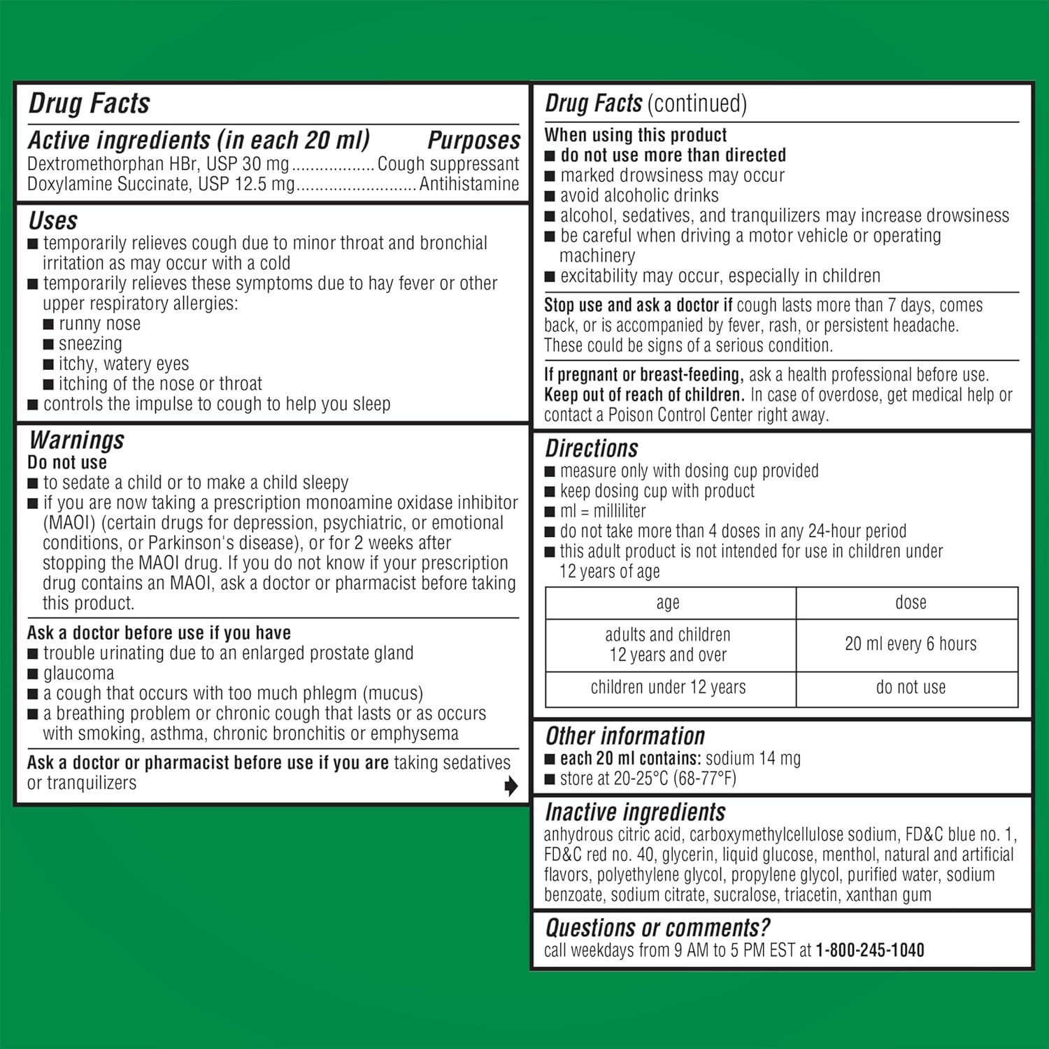 Maximum Strength Nighttime Cough DM 4 Fl Oz