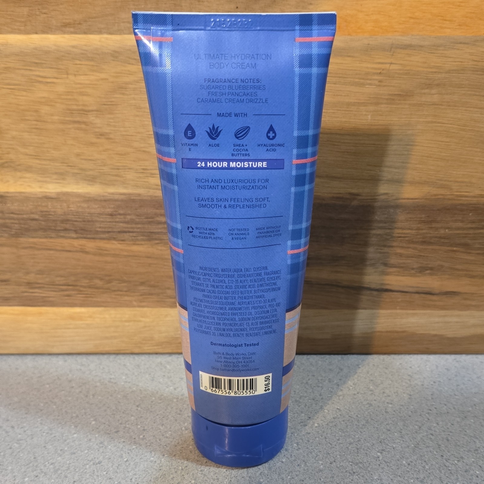 Bath & Body Works Ultimate Hydration Blueberry Sugar Pancakes Body Cream 8 oz