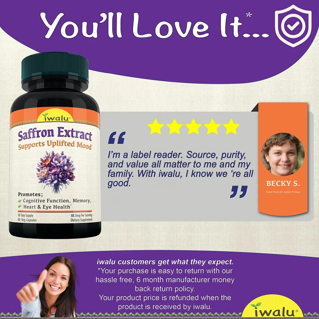 Saffron 30Mg | Best Supplement Capsule Pill Men Women FREE SHIP