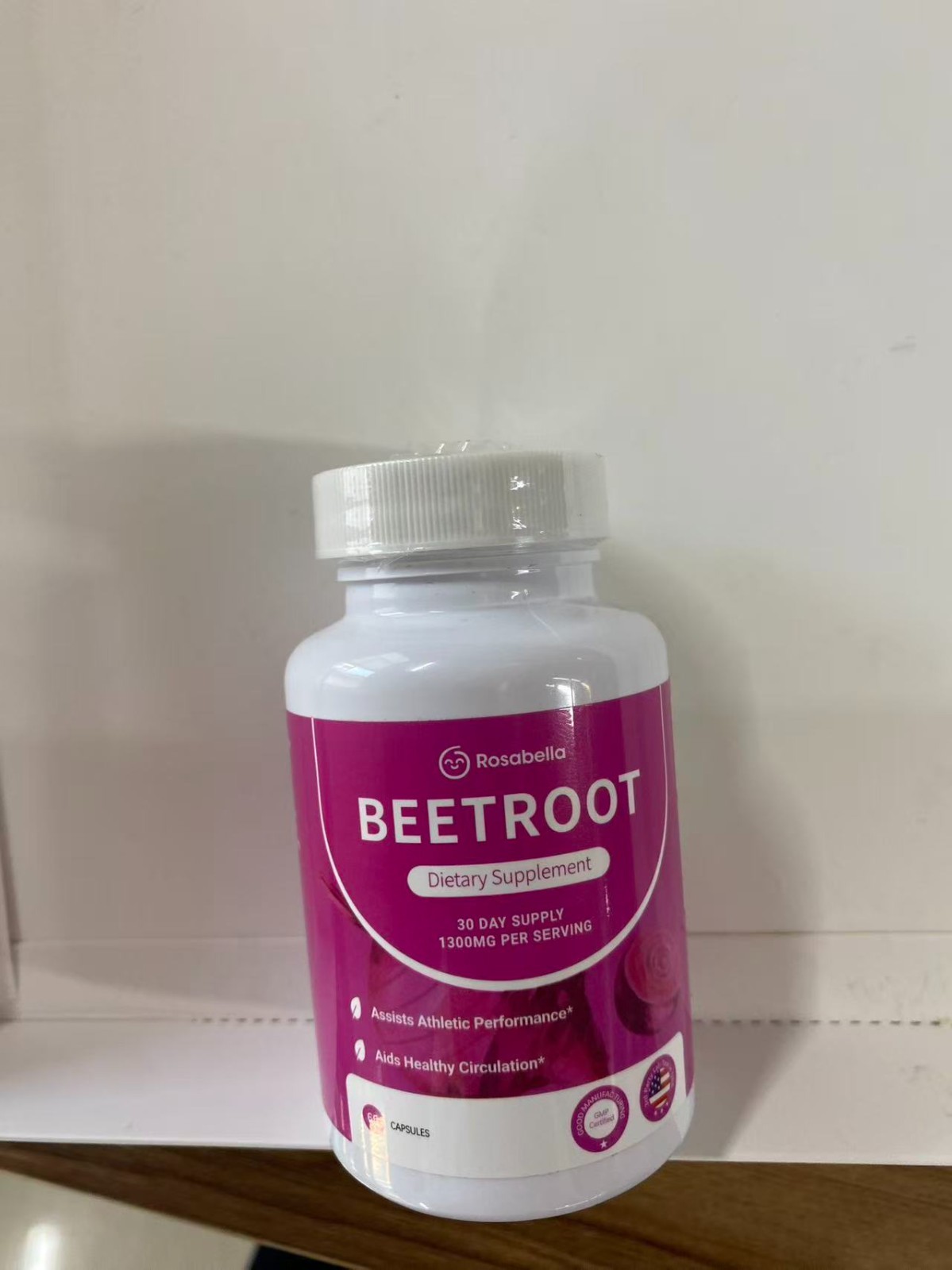 3PCS+Rosabella Organic Beet Root 60 Capsules Natural Energy Boost Blood Pressure