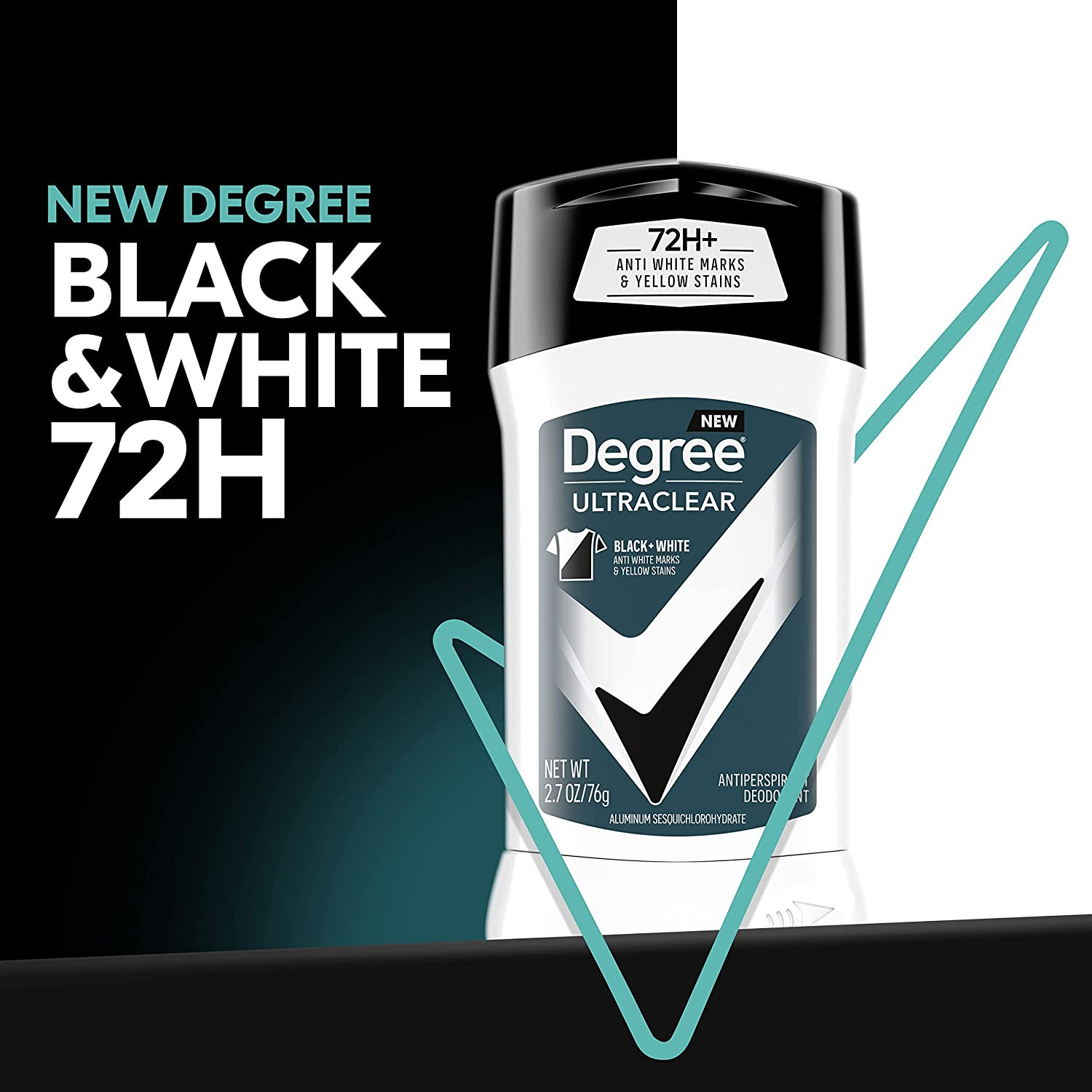 Degree Men Ultraclear Antiperspirant Deodorant Black + White 72-Hour Sweat & Odo