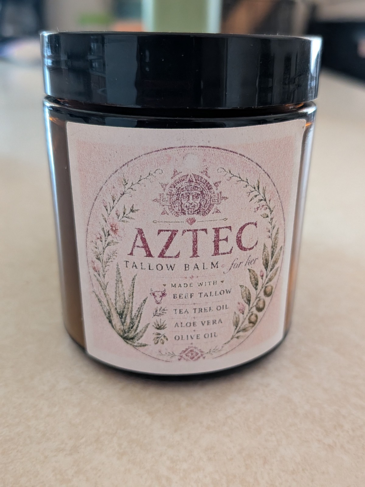 From Farm to Face Aztec Beef Tallow Face Moisturizer Balm, Tea Tree, 4 oz