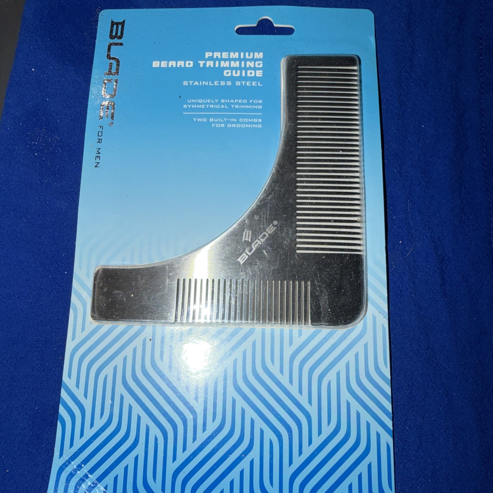 BLADE Premium Stainless Steel Beard Trimming Guide Shaping Tool Comb for Men