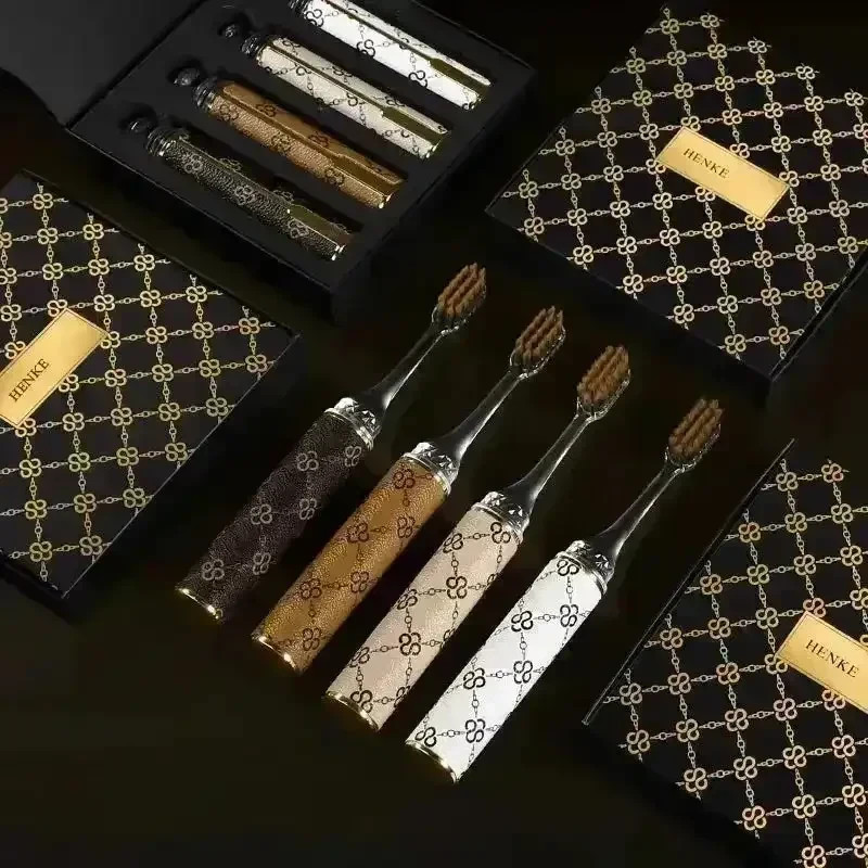 4Pcs Lipstick Sized Luxury Travel Toothbrush Set