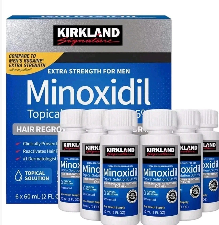 Kirkland Minoxidil 5% Extra Strength Men 6 Month Supply Hair Regrowth NEW USA