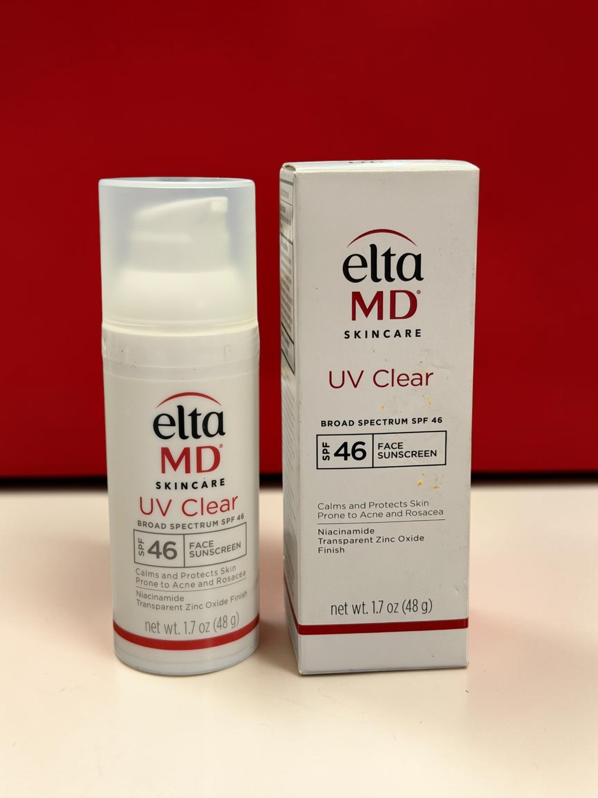 NIB~ EltaMD Skincare UV Clear SPF 46 Face Sunscreen Prone to Acne Rosacea 1.7