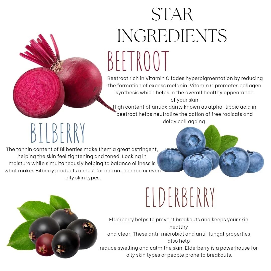 EcoBerry Beetroot Bright Glow Gel Face Mask For Glowing Skin 100ml