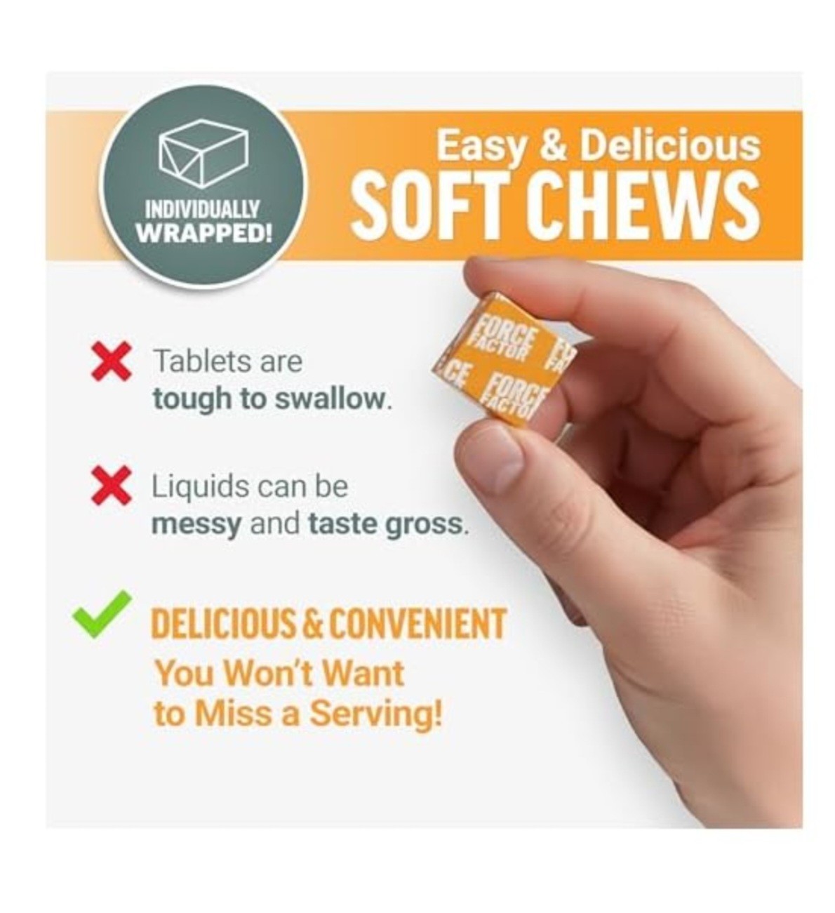 Force Factor Liver Detox + Cleanse Citrus Punch Soft Chews, Liver Support, 60ct