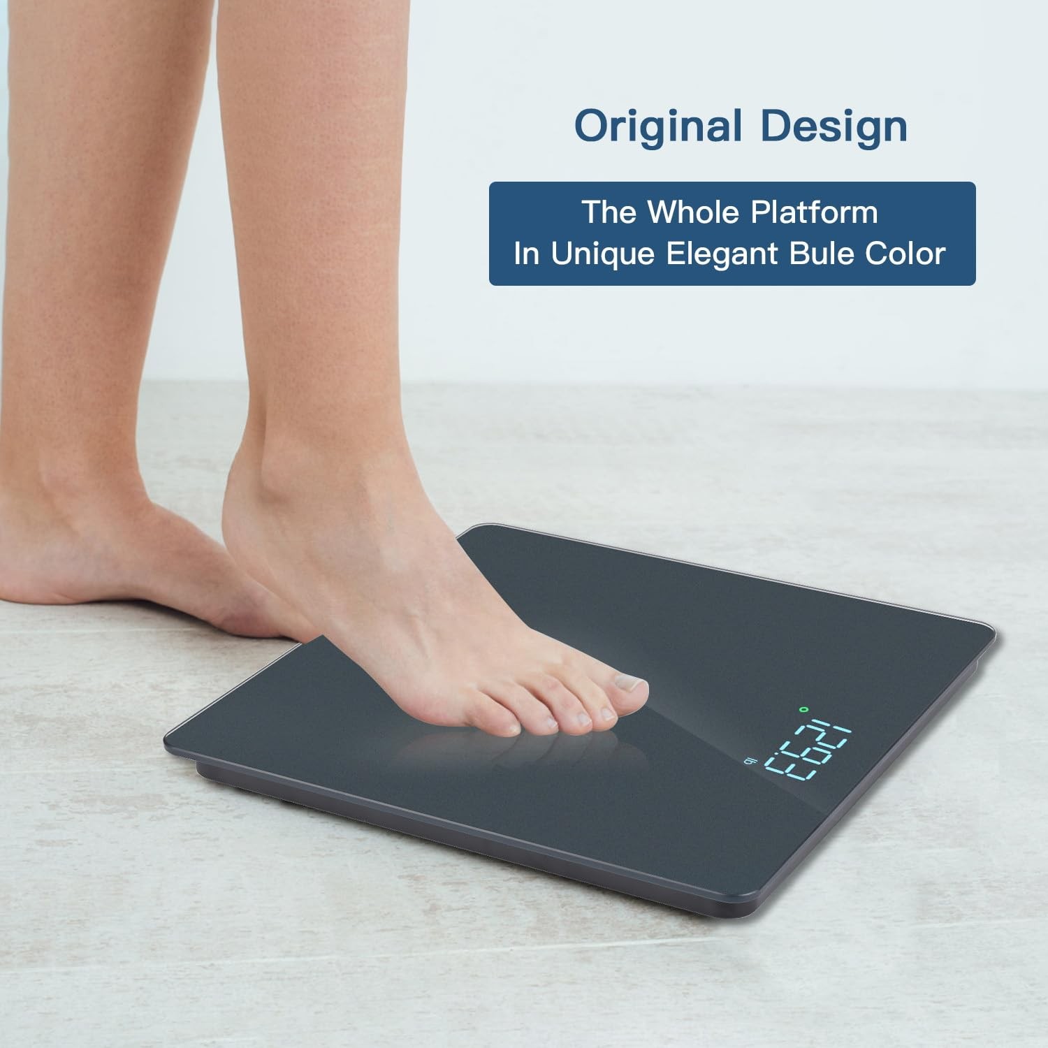 Bathroom Scale Digital Weight 400lb/182kg Precision 0.1lb LED Display Step-On