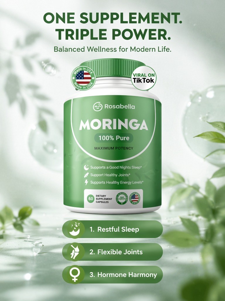 Moringa Powder Capsules Pure Nutrient-Rich Moringa Powder A Natural Green