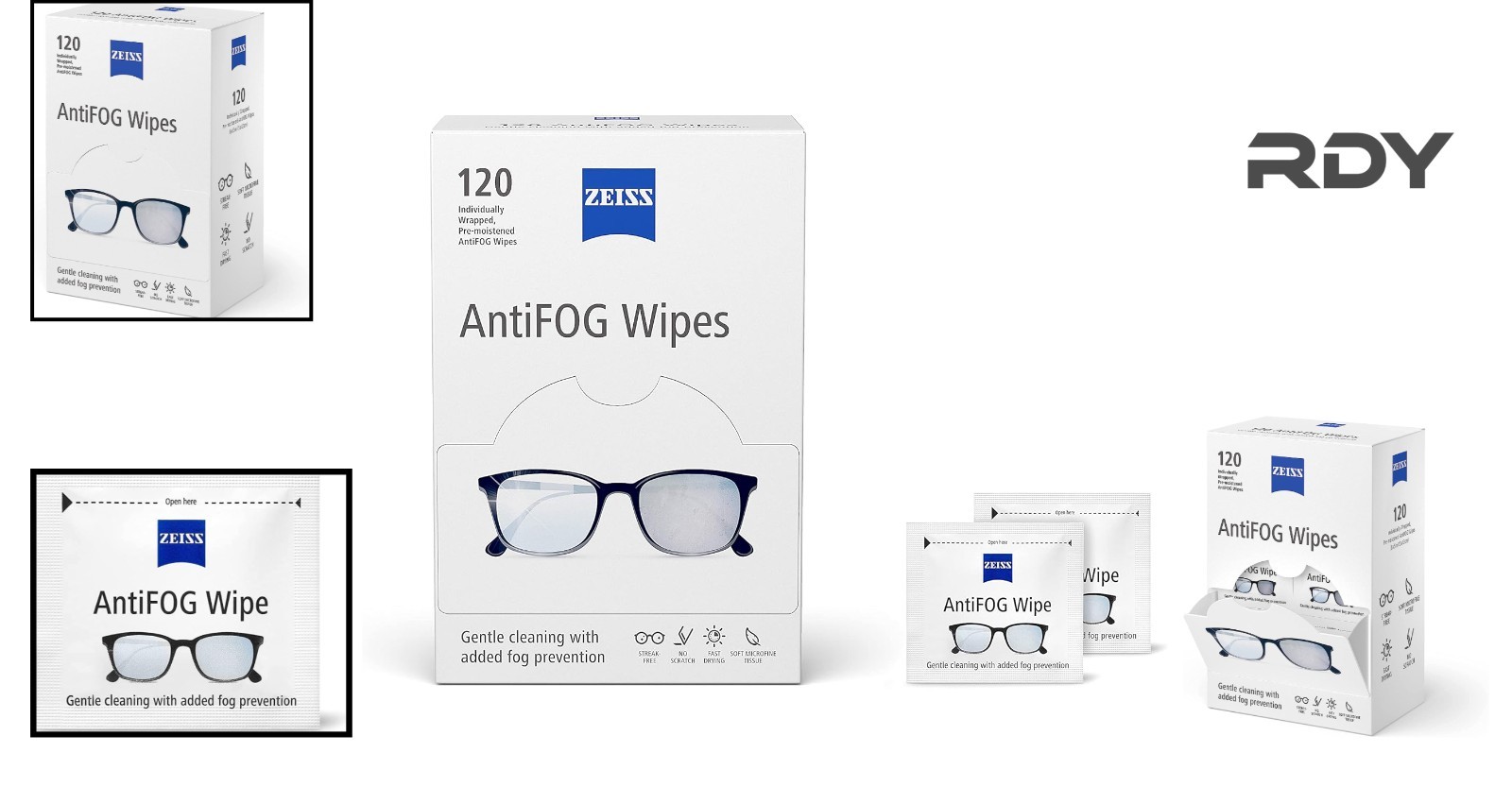Effective Anti-Fog Wipes – 120 Unscented Biodegradable Sheets for Clear Vision