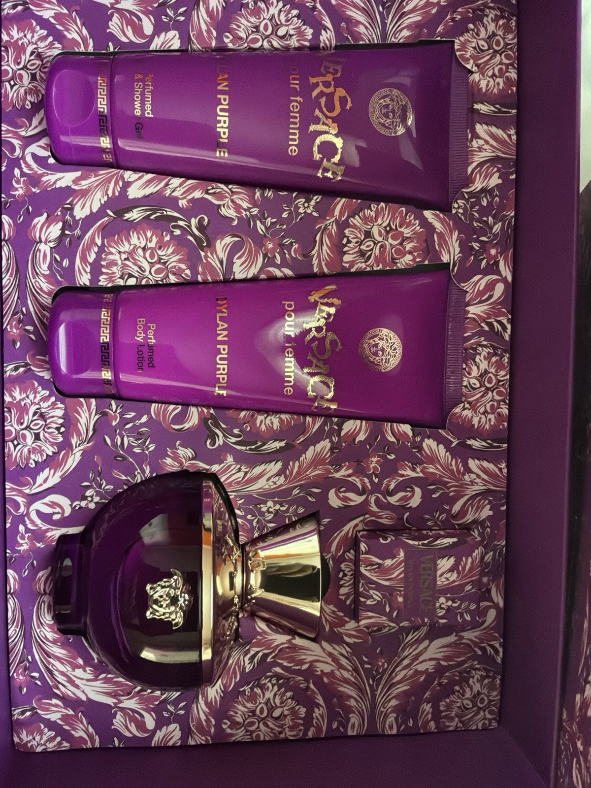 Versace Ladies Pour Femme Dylan Purple Gift Set Fragrances 100% AUTHENTIC